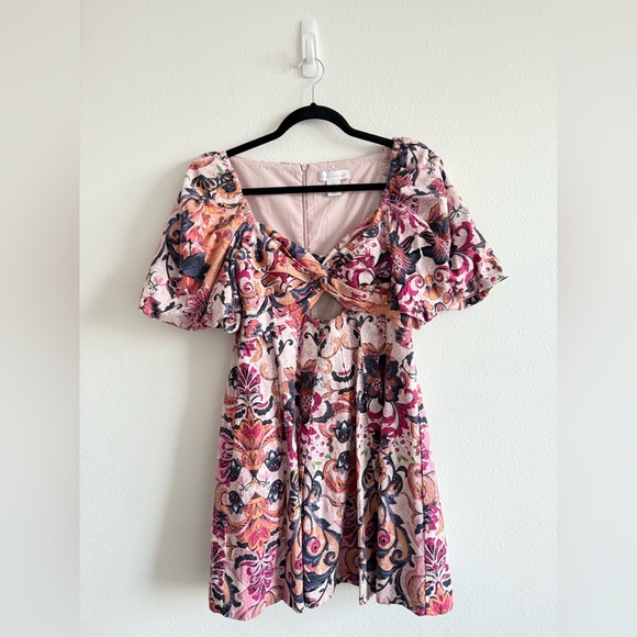 House of Harlow Puff Sleeve Cut Out Mini Dress - Picture 3 of 6